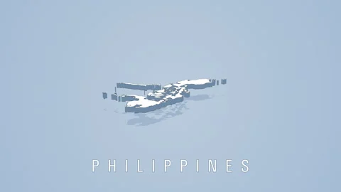 Philippines 3d map rotating on light blue background Stock Footage 318600066