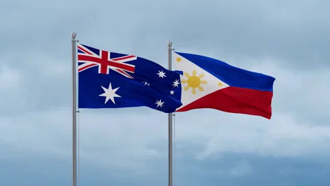 Philippines and Australia flag Video stock 252129976