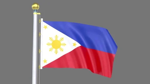 Philippines Animated flag Closup Video stock 329105829