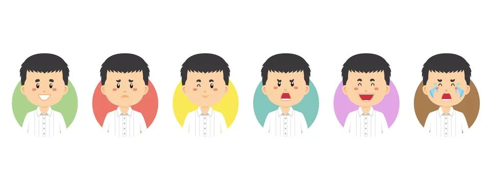 Philippines Avatar with Various Expression Stock Illustration
