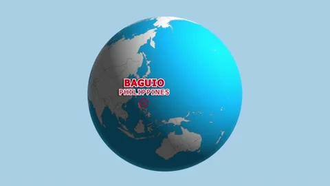 PHILIPPINES BAGUIO ZOOM IN FROM SPACE Video stock 177532017