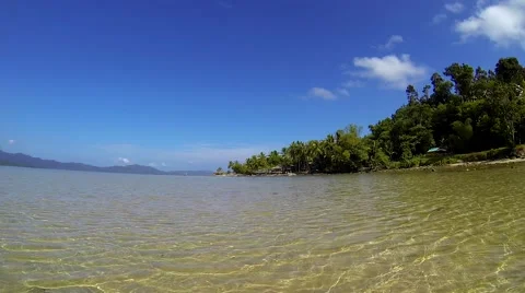 Philippines beach view overlooking pristine bay. Speed up. Stock Footage 49088024