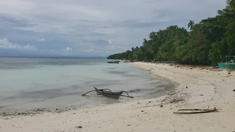 Philippines. Beautiful view of the waves and sand Stock Footage 255175921