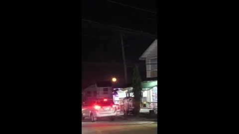 Philippines: Blood moon glows over General Mariano Alvarez, Cavite, Phili... Stock Footage 320889098
