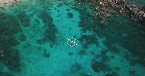 Philippines Boat from the Sky Stock Footage 159035954
