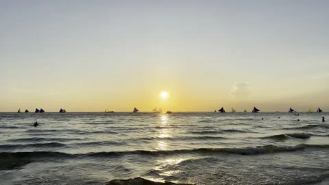 Philippines - Boracay | White Beach (4K, HDR) Stock Footage 238880784