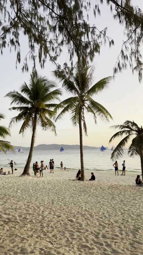 Philippines - Boracay | White Beach (4K, HDR) Stock Footage 238880926