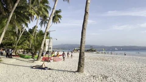 Philippines - Boracay | White Beach (4K, HDR) Stock Footage 238887666