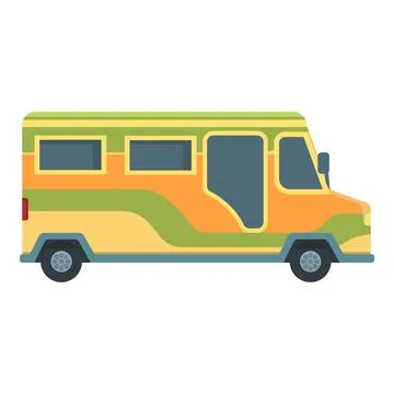 Philippines bus icon cartoon vector. Culture travel Ilustración de archivo