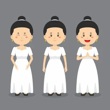 Philippines Character with Various Expression Stock Illustration