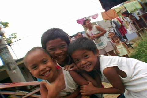 Philippines children 01 Stock Footage 608650