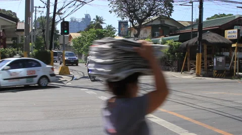 Philippines city streets Stock Footage 43798654