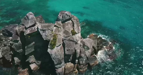Philippines Cliff in turquoise waters Stock Footage 159036045