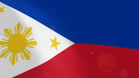 Philippines closeup flag animation Stock Footage 102276476