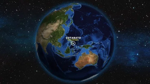 PHILIPPINES COTABATO ZOOM IN FROM SPACE Stock Footage 115832739