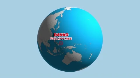 PHILIPPINES DAVAO ZOOM IN FROM SPACE Stock Footage 177532261