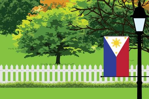 Philippines Day Trees Lamp Vector Illustration Stock-Illustration