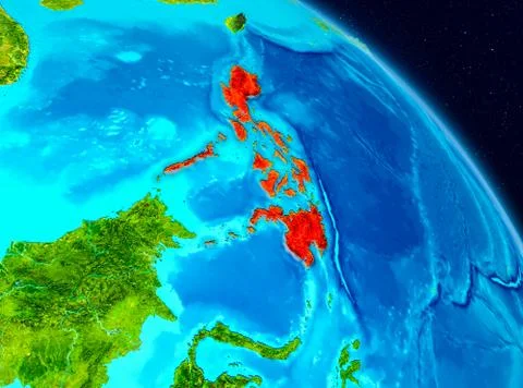 Philippines on Earth Stock Illustration
