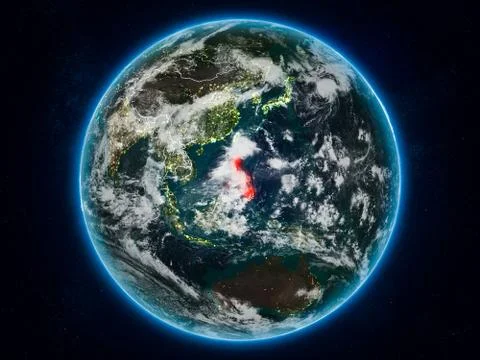 Philippines on Earth at night Illustrazione stock
