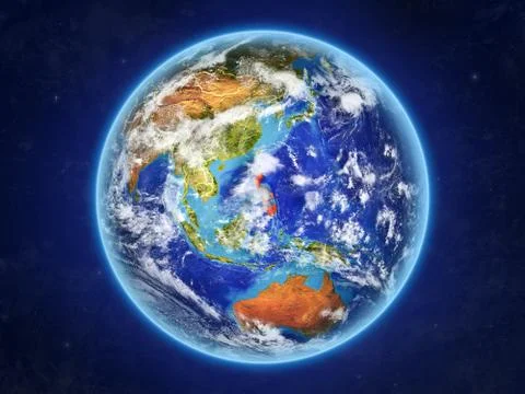 Philippines on Earth from space Stock Illustration