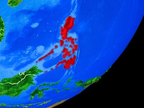 Philippines on Earth from space Illustrazione stock