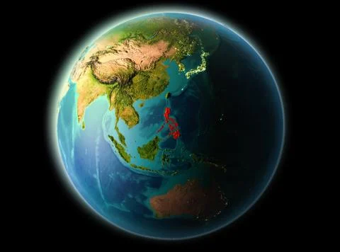 Philippines in the evening Stock Illustration