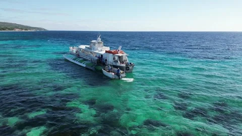 Philippines Ferry Anchored Stock Footage 303280682