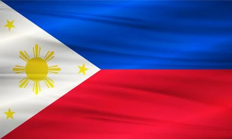 Philippines Flag and Editable Vector, Philippines Country Flag Illustrazione stock