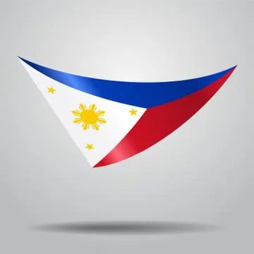 Philippines flag background. Vector illustration. Stock Illustration