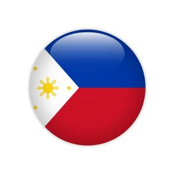 Philippines flag on button Stock Illustration