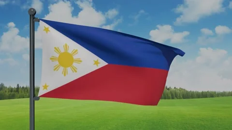 Philippines Flag Stock Footage 153255237