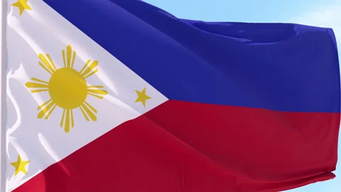 Philippines Flag Looping Background Stock Footage 191351279