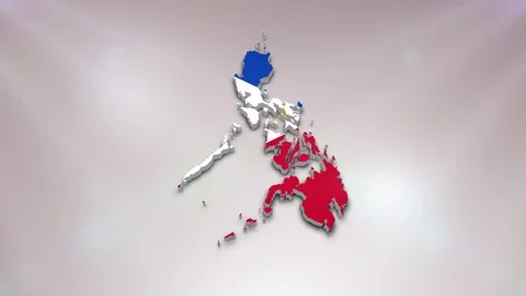 Philippines Flag on Map Stock Footage 277947291