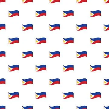 Philippines flag national seamless pattern showing patriotism Stock Illustration