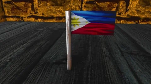 Philippines Flag Post - Orbiting Shot Video stock 271013837