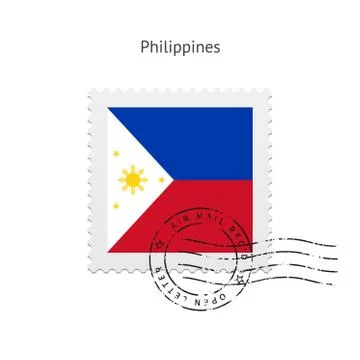 Philippines Flag Postage Stamp Stock Illustration