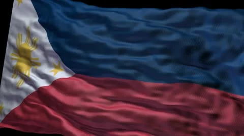 Philippines flag ripple Video stock 8850050