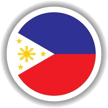 Philippines flag round shape Stock Illustration