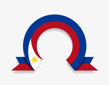 Philippines flag rounded abstract background. Vector illustration. Stock Illustration