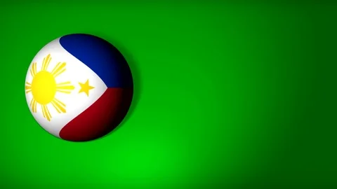 Philippines flag in the shape of a ball to roll Video stock 80891584