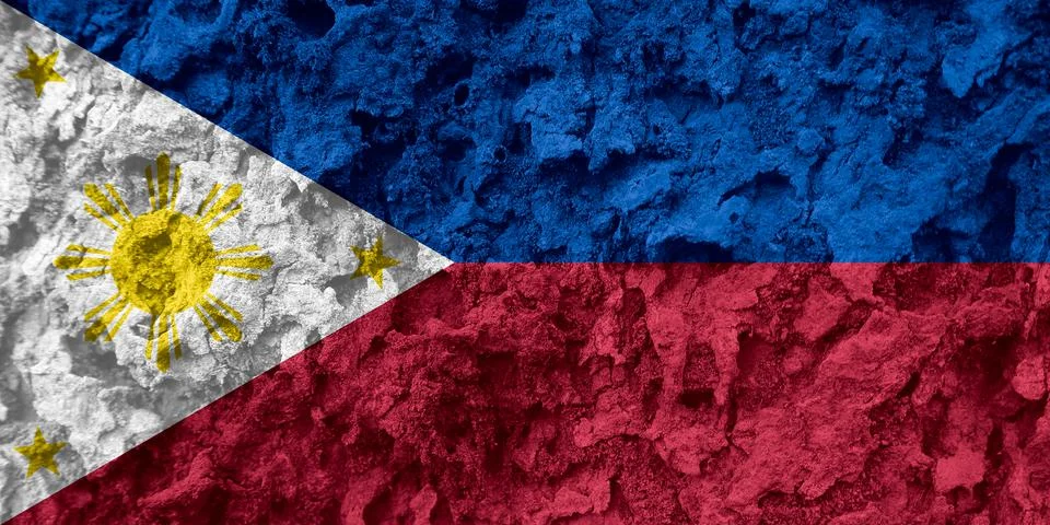 Philippines flag texture as background Illustrazione stock