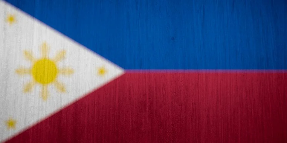 Philippines flag texture as background Stock Illustration