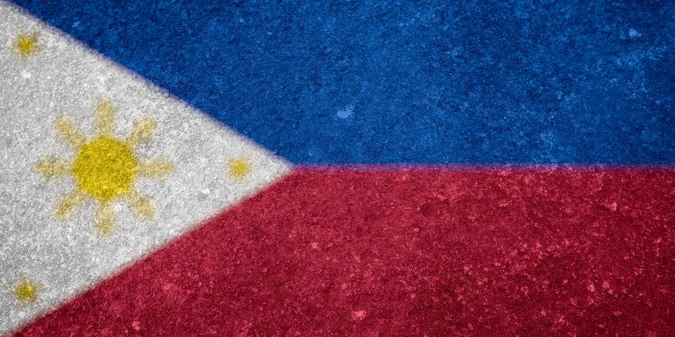 Philippines flag texture as background Illustrazione stock