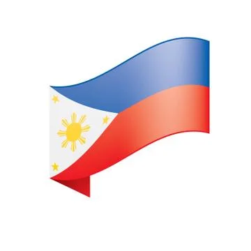Philippines flag, vector illustration Stock Illustration