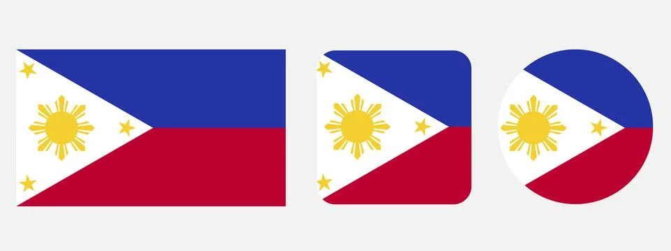 Philippines flag, vector illustration Stock Illustration