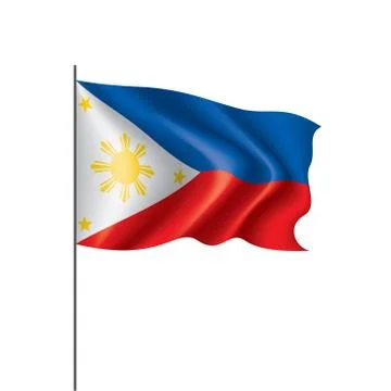 Philippines flag, vector illustration on a white background Stock Illustration