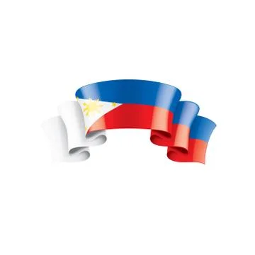 Philippines flag, vector illustration on a white background Stock Illustration