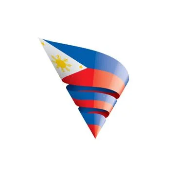 Philippines flag, vector illustration on a white background Stock Illustration