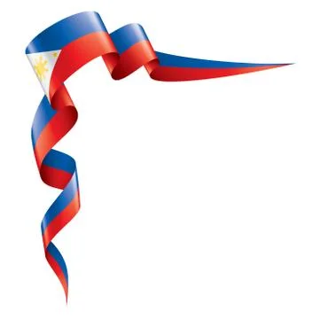 Philippines flag, vector illustration on a white background Stock Illustration