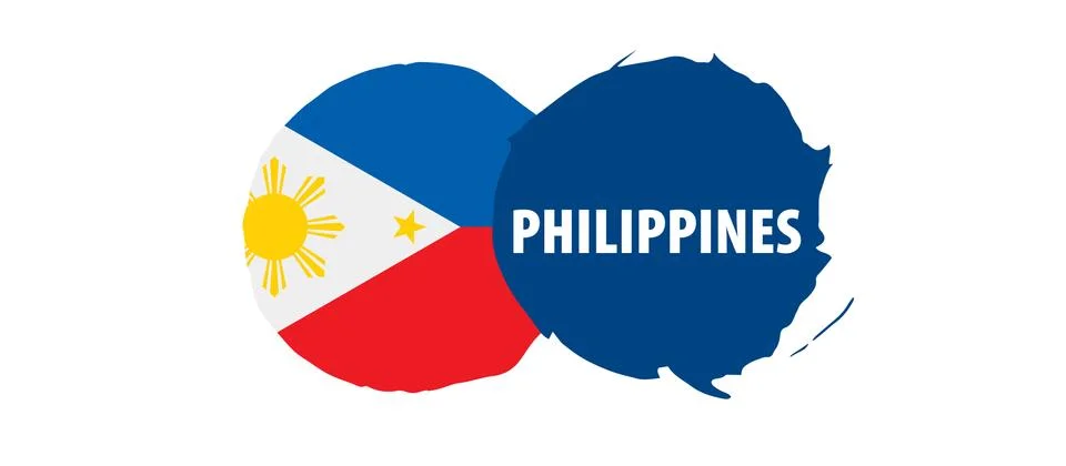 Philippines flag, vector illustration on a white background Stock Illustration